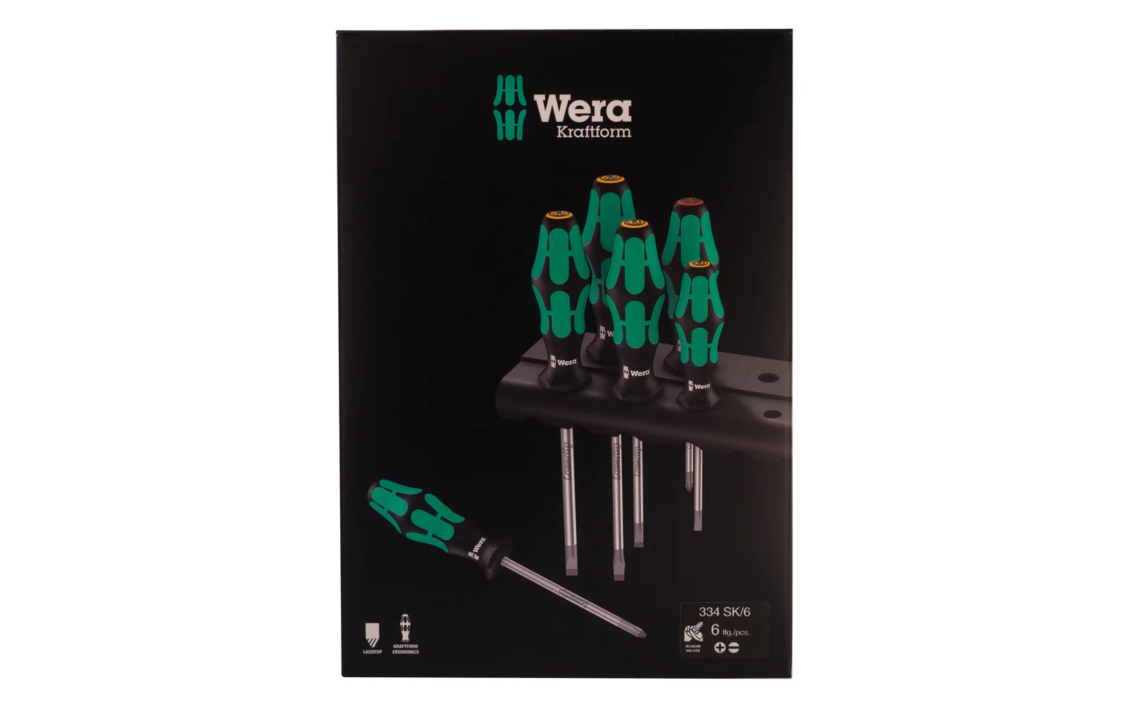 Wera 6-PC Screwdriver Set & Rack "334/SK/6" - Image 2