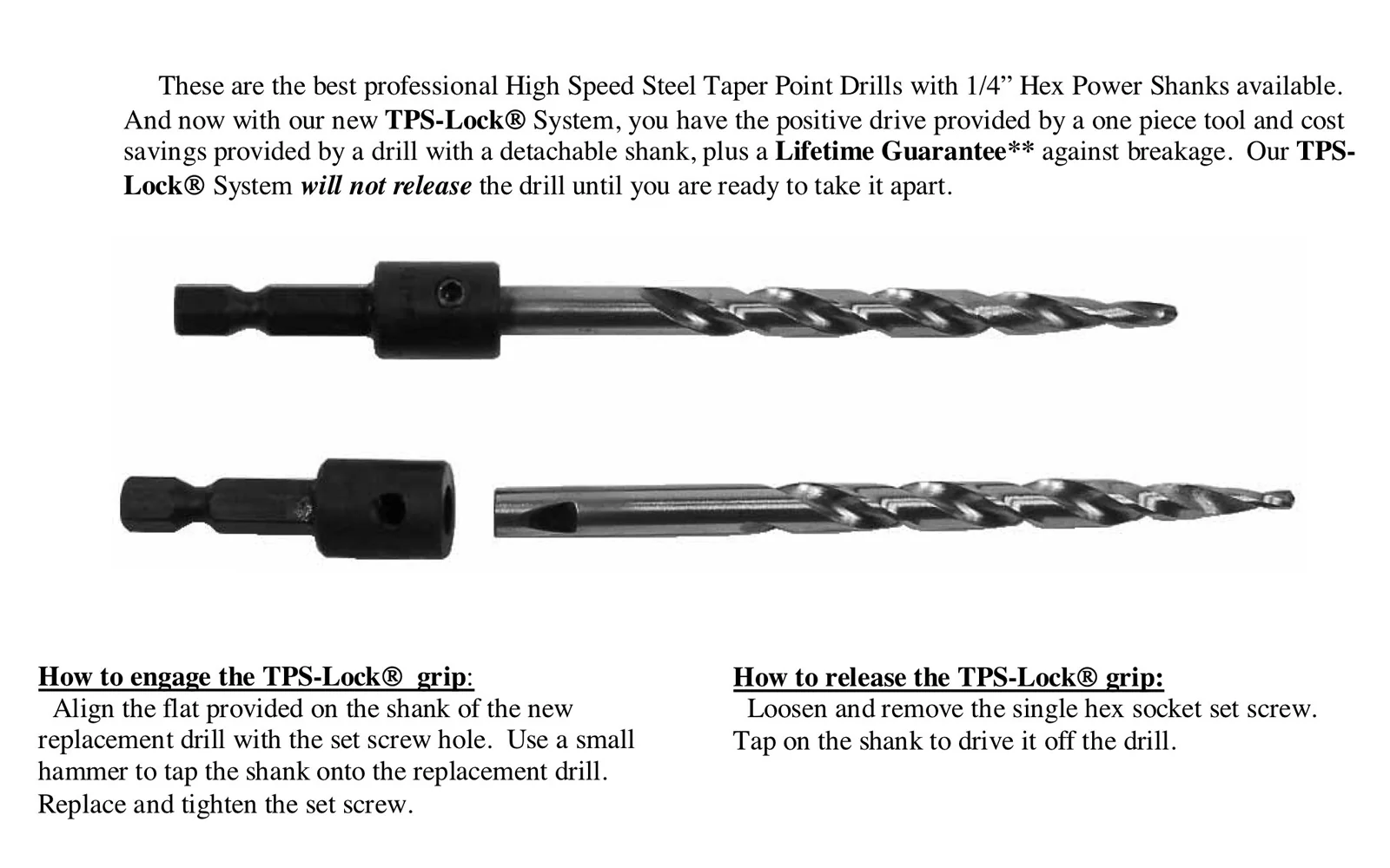 WL Fuller 7-Piece HSS Tapered Drill Bit Set - Quick Change ~ 20149501 - Image 4