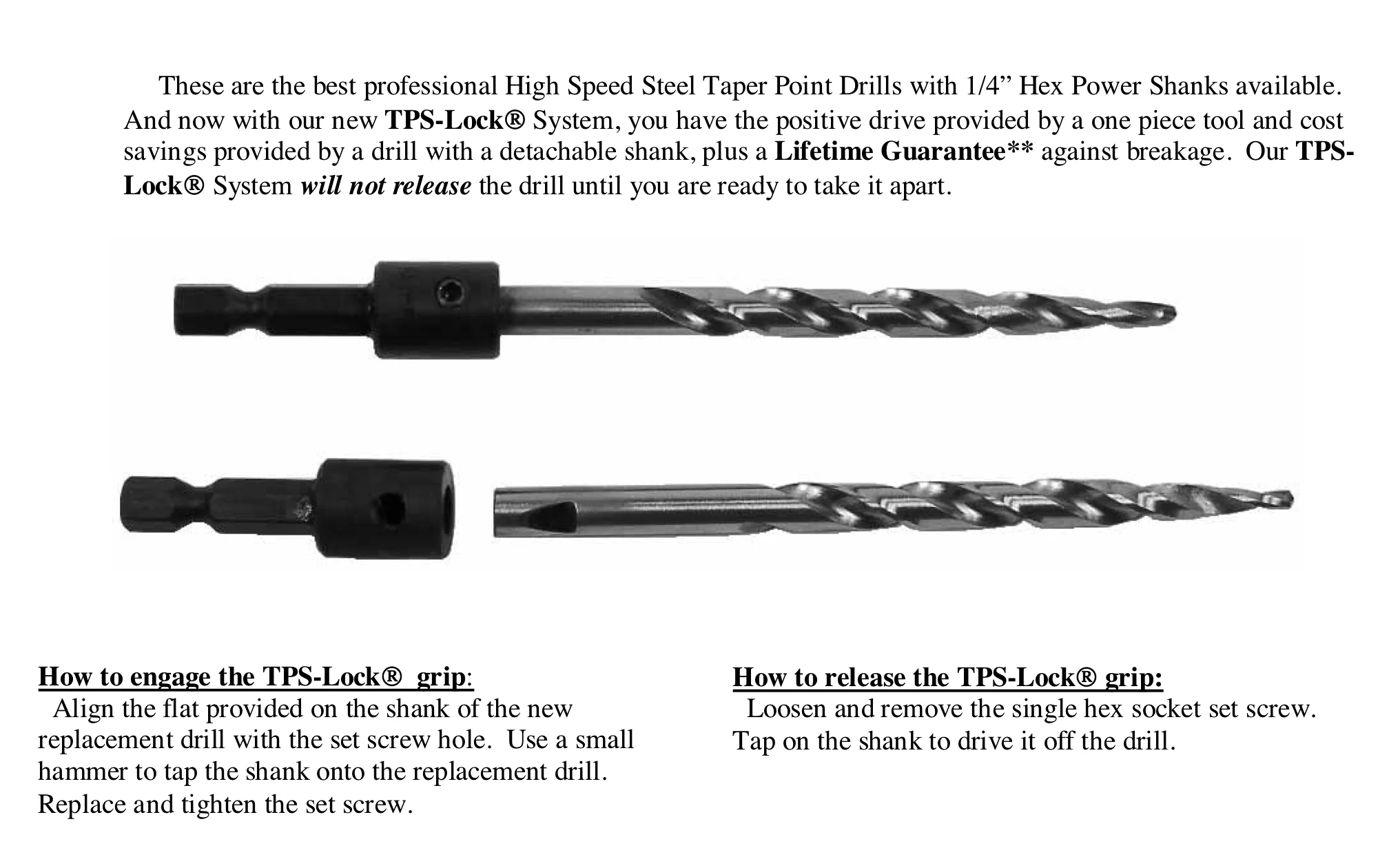 WL Fuller No. 10 Set - Countersink & Tapered Drill Bit Set - Quick Change ~ 10393010 - Image 7